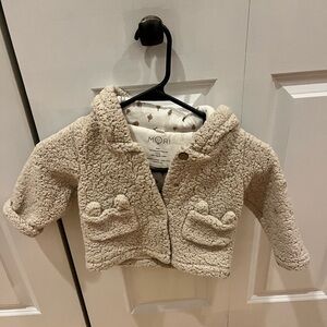 MORI Beige Sherpa Baby Jacket